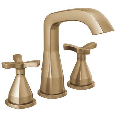 Delta Faucet Stryke Two Handle Widespread Bathroom Faucet With Pop-up Drain - Lumicoat Champagne ...