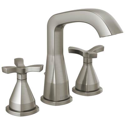 Delta Faucet Stryke Two Handle Widespread Bathroom Faucet With Pop-up Drain - Lumicoat - Stainless