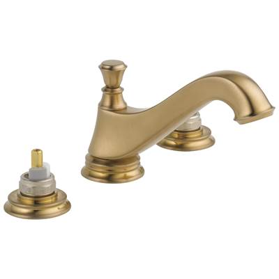 CassidyE Two Handle Widespread Bathroom Faucet - Low Arc Spout - Less Handles