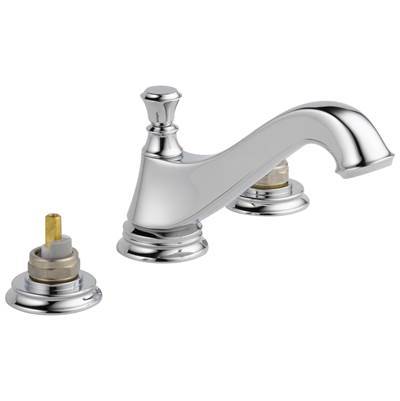CassidyE Two Handle Widespread Bathroom Faucet - Low Arc Spout - Less Handles