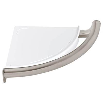 BathSafety Contemporary Corner Shelf with Assist Bar