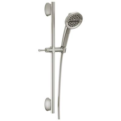 Delta Faucet Universal Showering Components 3-Setting Slide Bar Handshower - Lumicoat Stainless