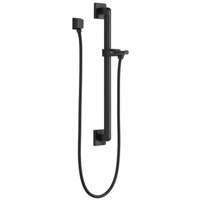 Delta Faucet Universal Showering Components Adjustable Slide Bar / Grab Bar Assembly with Elbow - Matte Black