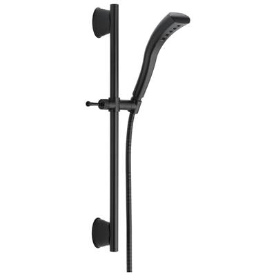 Delta Faucet Universal Showering Components Single-Setting H2Okinetic Slide Bar Hand Shower - Matte Black