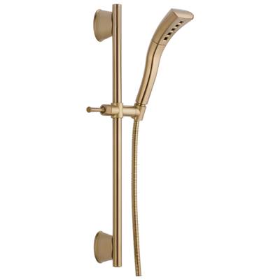 Delta Faucet Universal Showering Components H2OKineticSingle-Setting Slide Bar Hand Shower - Champagne Bronze