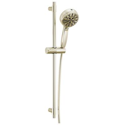 Delta Faucet Universal Showering Components 7-Setting Slide Bar Hand Shower with Cleaning Spray - Lumicoat Polished Nickel