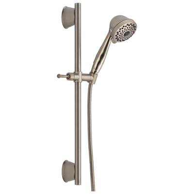 Delta Faucet Universal Showering Components 7-Setting Slide Bar Hand Shower - Stainless