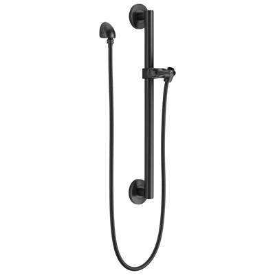 Delta Faucet Universal Showering Components Adjustable Slide Bar / Grab Bar Assembly with Elbow - Matte Black