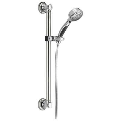 Delta Faucet Universal Showering Components ActivTouch 9-Setting Hand Shower with Traditional Slide Bar / Grab Bar - Chrome