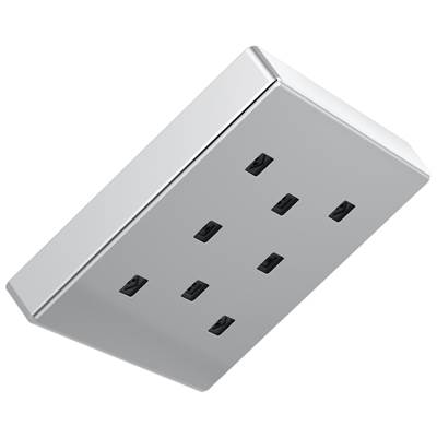 Delta Faucet Universal Showering Components H2OKinetic Single-Setting Metal Raincan Shower Head - Chrome