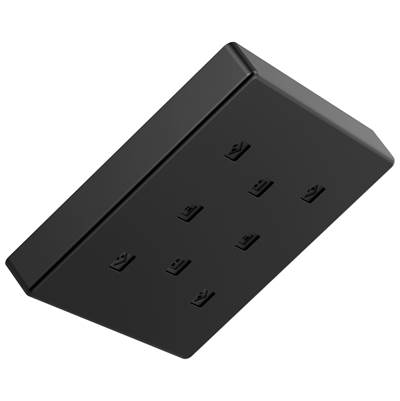 Delta Faucet Universal Showering Components H2OKineticSingle-Setting Metal Raincan Shower Head - Matte Black