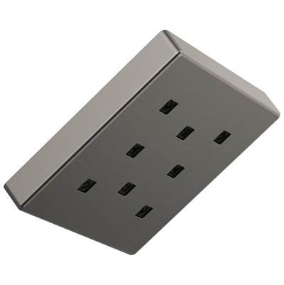 Delta Faucet Universal Showering Components H2Okinetic Single-Setting Metal Raincan Shower Head - Lumicoat Black Stainless