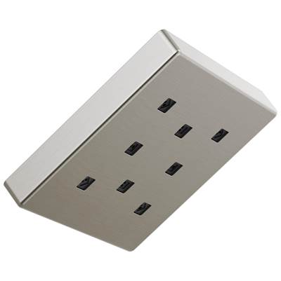 Delta Faucet Universal Showering Components H2Okinetic Single-Setting Metal Raincan Shower Head - Lumicoat Stainless