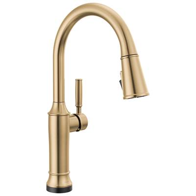 Delta Faucet Renaldie Touch2o Kitchen Faucet with Touchless Technology - Lumicoat Champagne Bronze