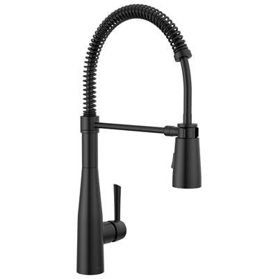 Essa Single-Handle Pull-Down Spring Kitchen Faucet - Matte Black