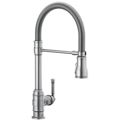 BroderickE Single Handle Pull-Down Kitchen Faucet With Spring Spout
