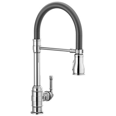 BroderickE Single Handle Pull-Down Kitchen Faucet With Spring Spout