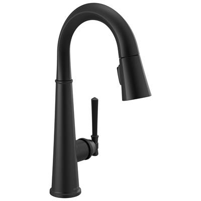 EmmelineE Single Handle Pull Down Bar/Prep Faucet - Matte Black