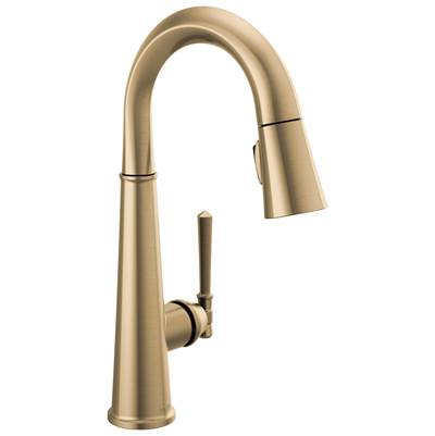 EmmelineE Single Handle Pull Down Bar/Prep Faucet - Lumicoat Champagne Bronze