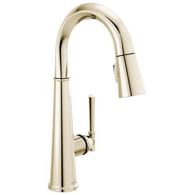 Emmeline: Single Handle Pull-Down Bar / Prep Faucet - Lumicoat Polished Nickel