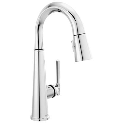 EmmelineE Single Handle Pull Down Bar/Prep Faucet - Lumicoat Chrome