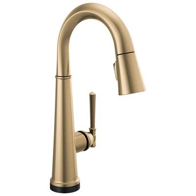 EmmelineE Single Handle Pull Down Bar/Prep Faucet with Touch2O Technology - Lumicoat Champagne Bronze