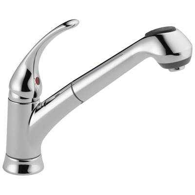 Foundations Single Handle Pull-Out Kitchen Faucet - Chrome