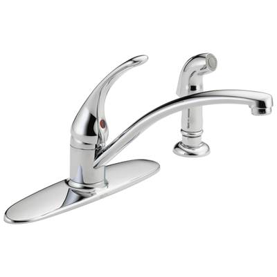 Foundations Single Handle Kitchen Faucet with Spray - Chrome
