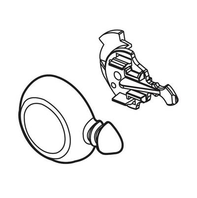 Delta Faucet Victorian Temperature Knob & Cover - 17 Series - Chrome