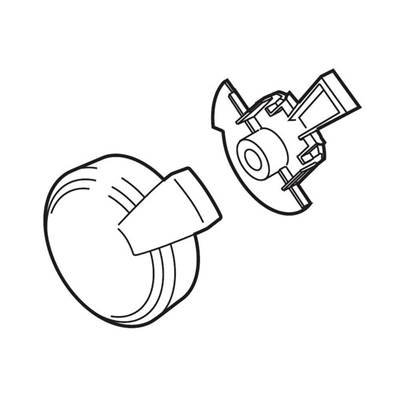 DrydenE Temperature Knob & Cover - 17 Series Tub & Shower - Chrome