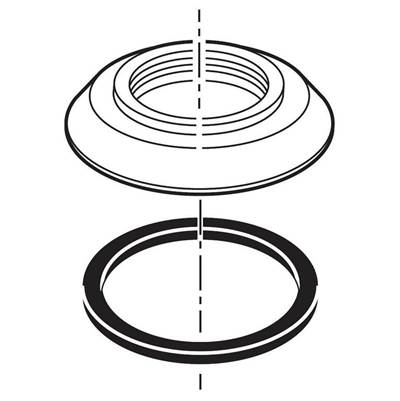 Delta Faucet Lahara Handle Base & Gasket - Chrome