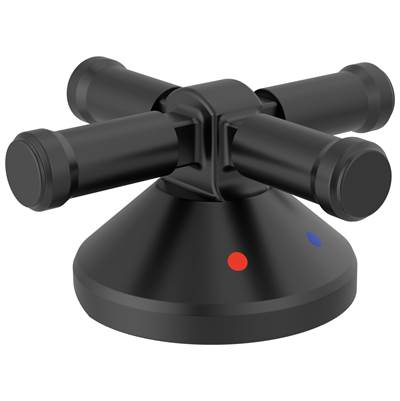 BroderickE 3-Hole Roman Tub w/Hand Shower - Handle Kit-Cross