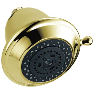 Delta Faucet Universal Showering Components Premium 3-Setting Shower Head - Polished Brass