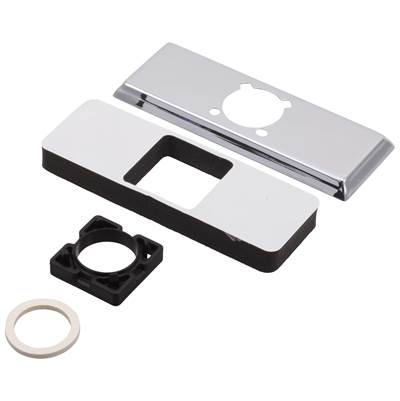 DrydenE Escutcheon - 3 Hole - 1H Bathroom - Chrome