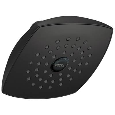 Delta Faucet Universal Showering Components Raincan Single-Setting Touch-Clean Shower Head - Matte Black
