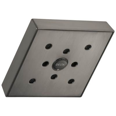 Delta Faucet Universal Showering Components H2Okinetic Single-Setting Raincan Shower Head - Lumicoat Black Stainless