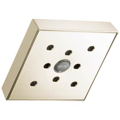 Delta Faucet Universal Showering Components H2Okinetic Single-Setting Raincan Shower Head - Lumicoat Polished Nickel