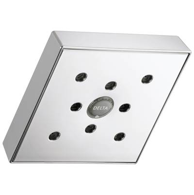 Delta Faucet Universal Showering Components H2OKineticSingle-Setting Raincan Shower Head - Lumicoat Chrome