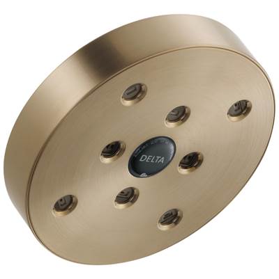 Delta Faucet Universal Showering Components H2Okinetic Single-Setting Raincan Shower Head - Lumicoat Champagne Bronze