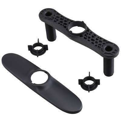 Essa Escutcheon w/ Baseplate & Nuts - Matte Black