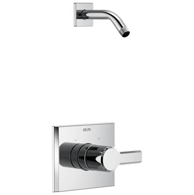 Delta Faucet Pivotale Monitor 14 Series Shower Trim - Less Head - Lumicoat - Chrome