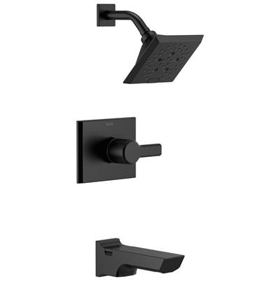 Delta Faucet Pivotale Monitor 14 Series H2okinetictub and Shower Trim - Matte Black