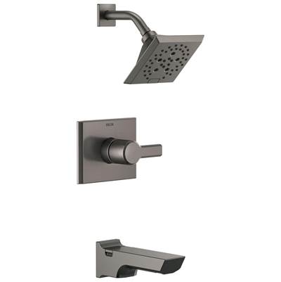 Delta Faucet Pivotale Monitor 14 Series H2okinetictub and Shower Trim - Lumicoat Black Stainless