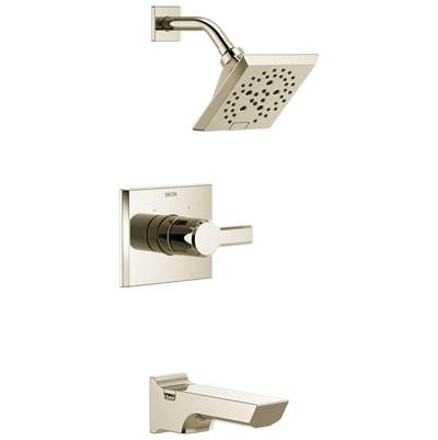 Delta Faucet Pivotale Monitor 14 Series H2okinetictub and Shower Trim - Lumicoat Polished Nickel