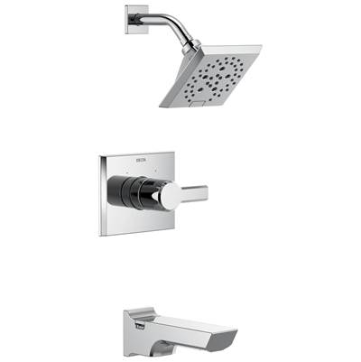Delta Faucet Pivotale Monitor 14 Series H2okinetictub and Shower Trim - Lumicoat Chrome