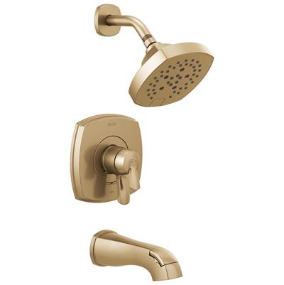 Delta Faucet Stryke 17 Series Tub And Shower Only - Lumicoat Champagne - Bronze