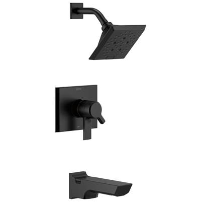 Delta Faucet Pivotale Monitor 17 Series H2okinetictub And Shower Trim - - Matte Black