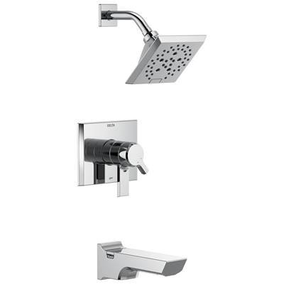 Delta Faucet Pivotale Monitor 17 Series H2okinetictub And Shower Trim - Lumicoat - Chrome