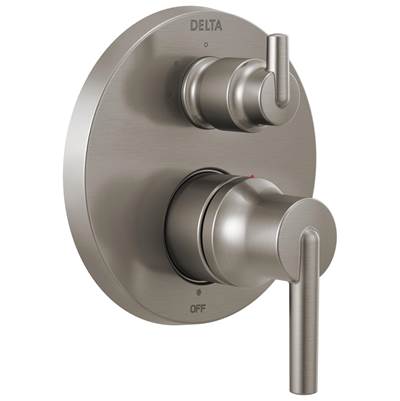 Delta Faucet Trinsic Contemporary Two Handle Monitor 14 Series Valve Trim with 3-Setting Integrated Diverter - Stainless
