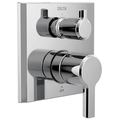 Delta Faucet Pivotale 2-Handle Monitor 14 Series Valve Trim with 3-Setting Diverter - Lumicoat...